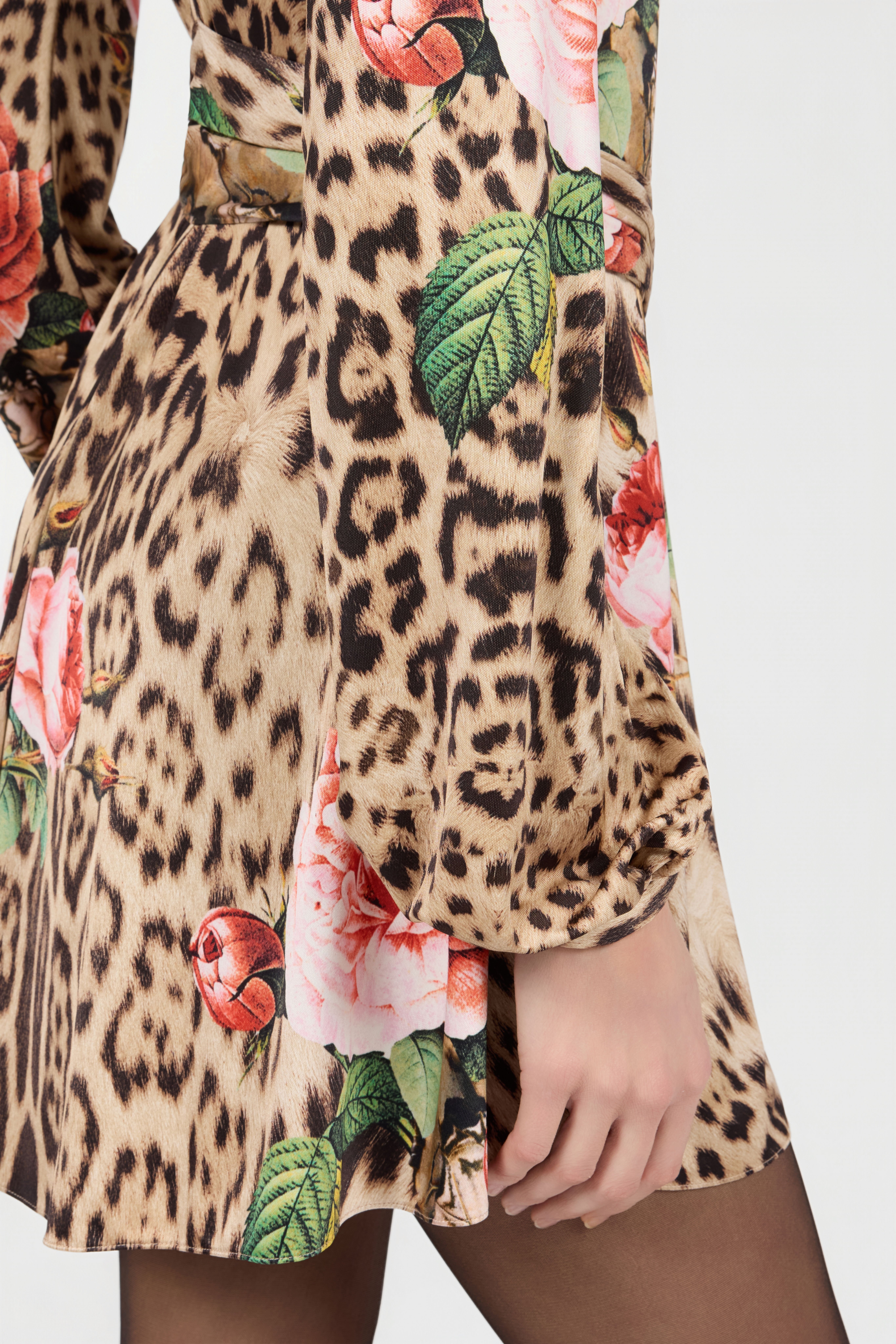 RC Mini Dress Jaguar Roses Print NATURAL XQT108-JRT24