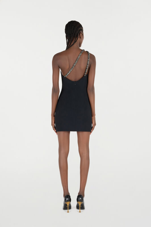 RC Mini Dress with Jewel Neckline Black VQR137-KU013