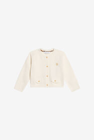 JU Ivory Cotton Cardigan MILKY WHITE WJM600-MG001