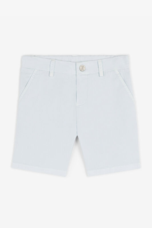 JU RC Monogram-Embroidered Shorts Light blue RJT210-FN012