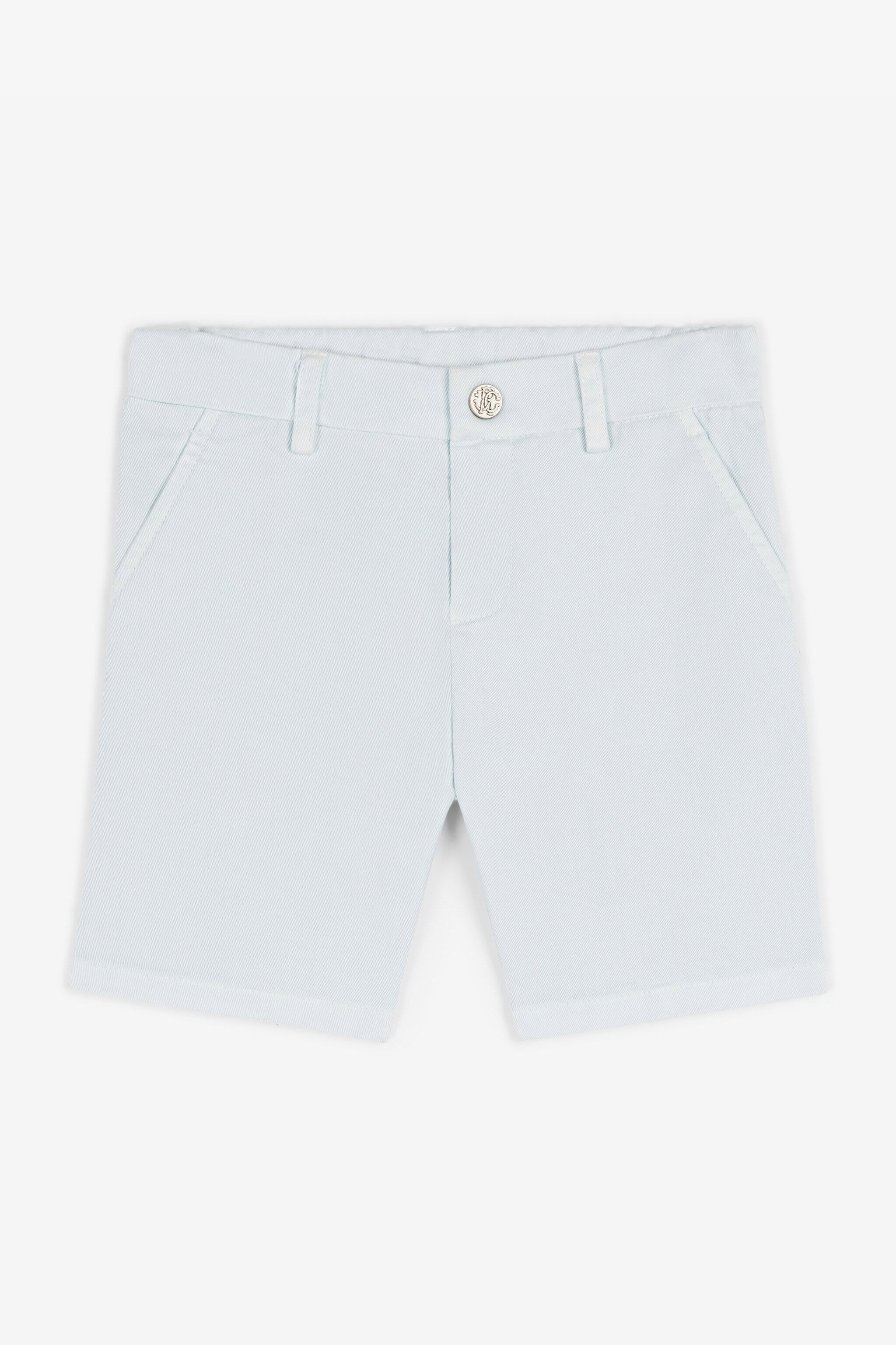 JU RC Monogram-Embroidered Shorts Light blue RJT210-FN012