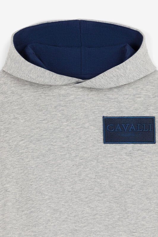 JU Logo-Appliqué Hoodie JU Logo-Appliqué Hoodie Gray PJT906-CF050