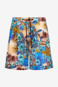 ${brand} Swim shorts with Hawaii print ${colorDescription} ${masterID}