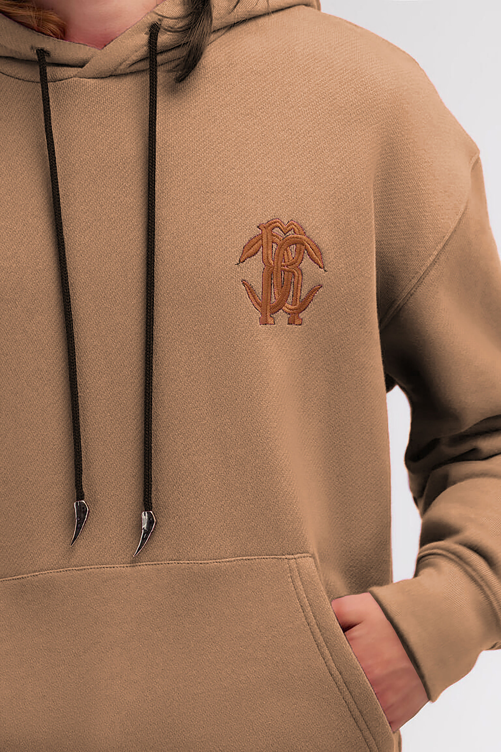 RC Sweatshirt with Monogram RC Marron clair SRT69A-CF050