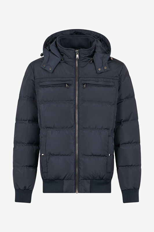 RC Gesteppte Daunenjacke Mit Kapuze Dunkelblau OOT40B-SBO01