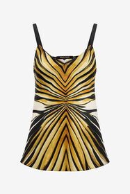 ${brand} Ray Of Gold Print Silk Top ${colorDescription} ${masterID}