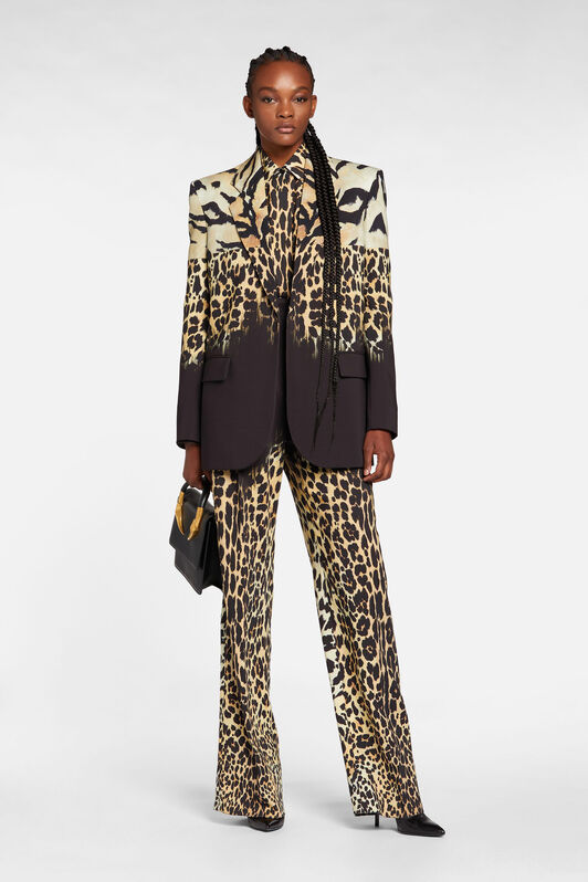 RC Leopard print button-up shirt RC Leopard print button-up shirt BLACK/RUM/NUDE NQT701-THB78