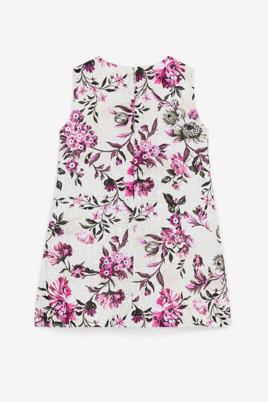 JU Flower-Print Broderie Anglaise Romper Set Pink OJT137-RP018