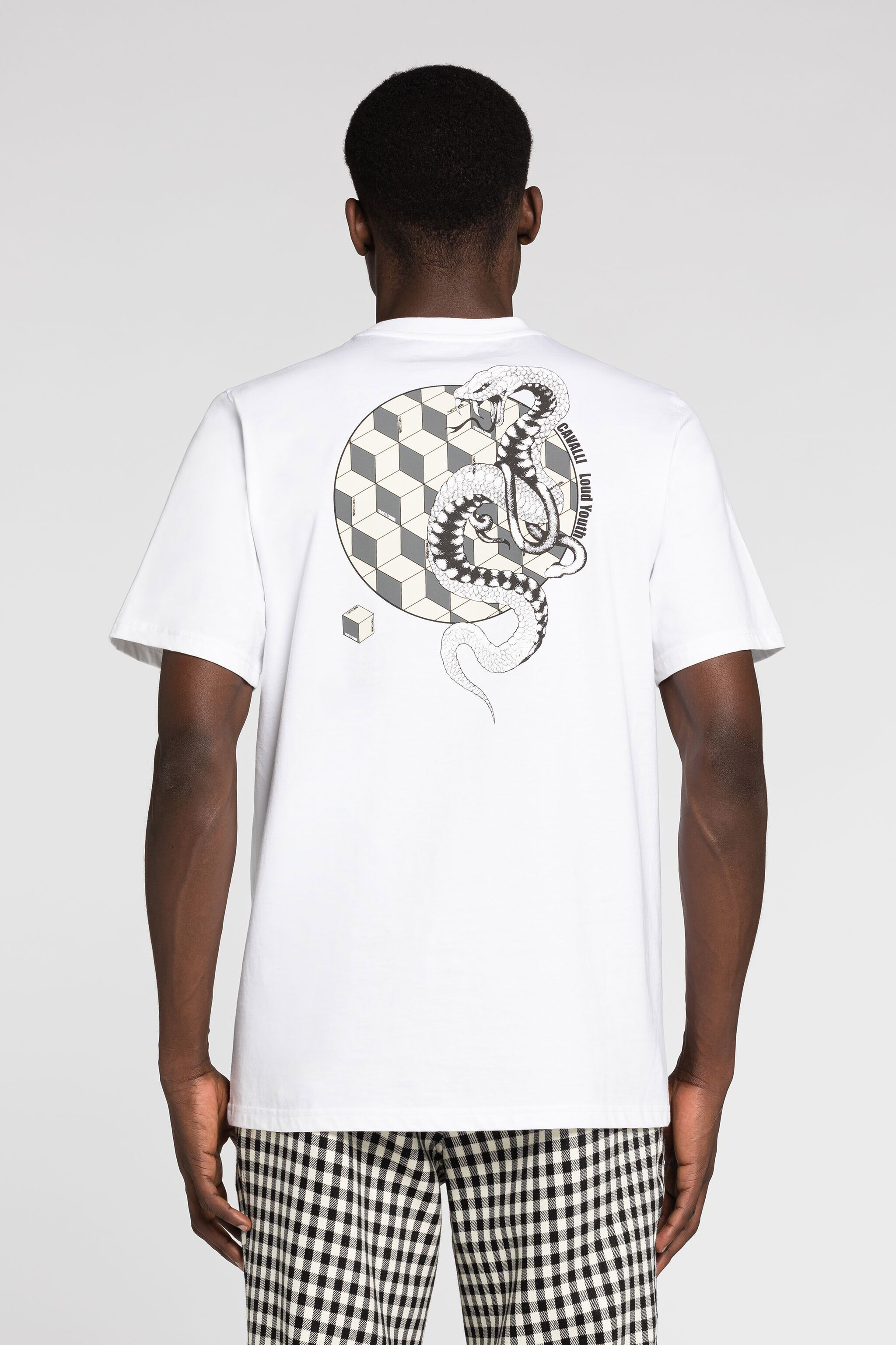 RC Camiseta con estampado gráfico Blanco RRT61R-JD060