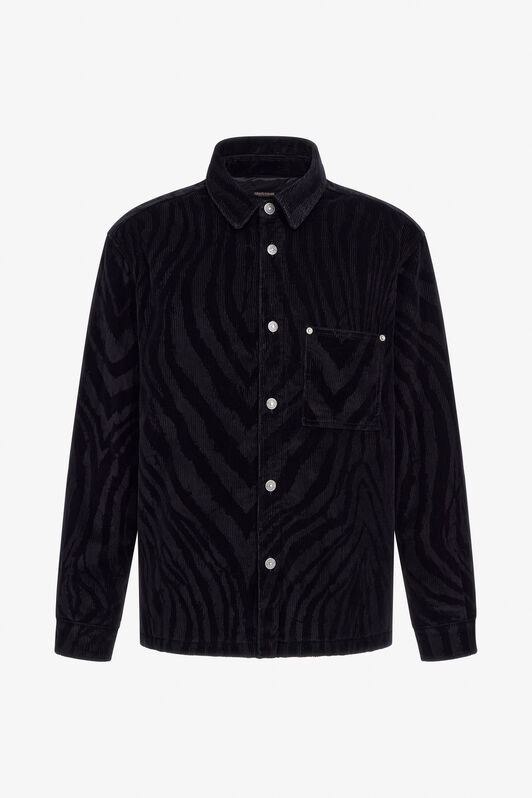 RC Zebra print Shirt Schwarz TRT776-VKB79
