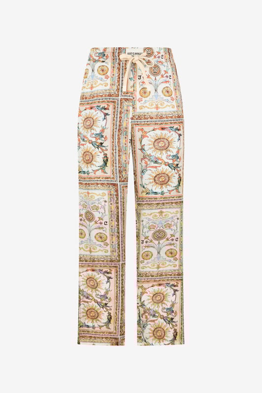 JC Hose mit Persian Tarot-Print 744 BEIGE + 217 AZZU WFT003-WF004
