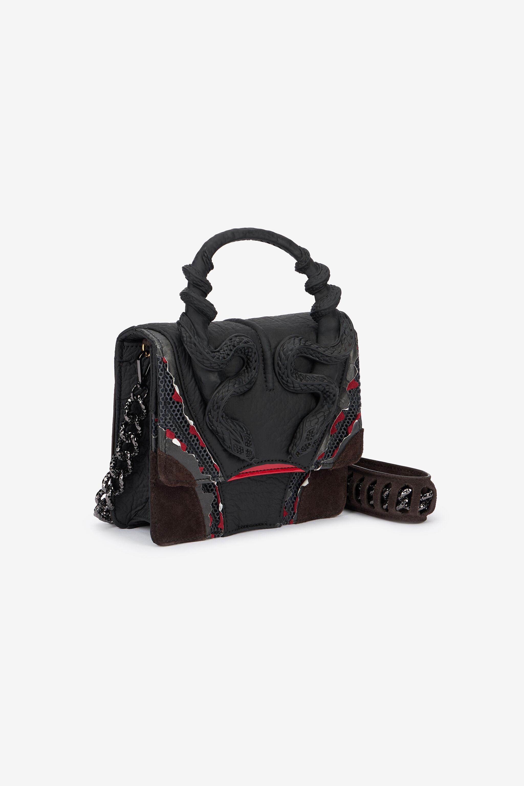 RC Red and Black Bag with Snakes NERO/ROSSO VWB003-PZS69
