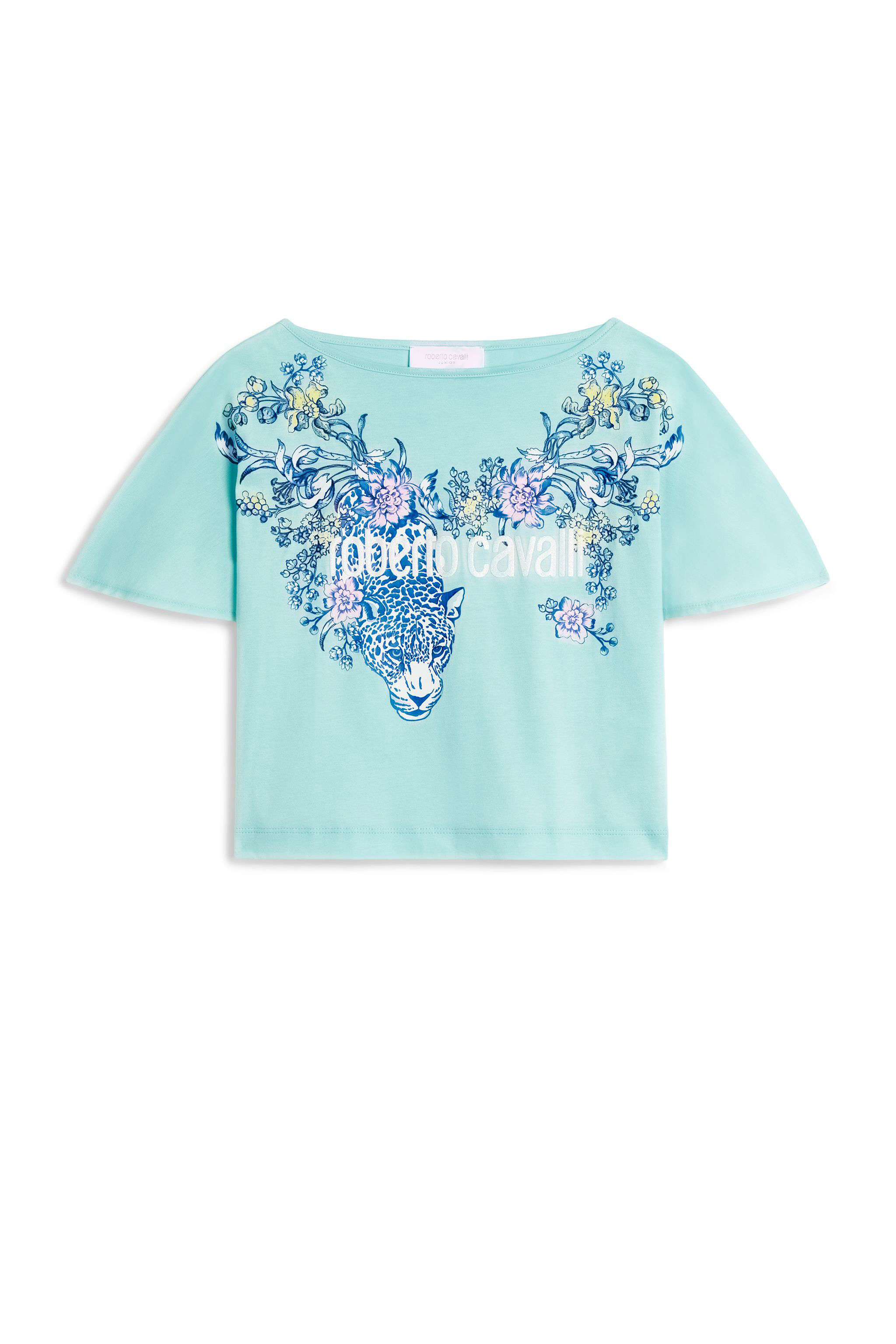JU T-Shirt mit Water Safari Print und Logo BLUE TEINT MJT601-JV025