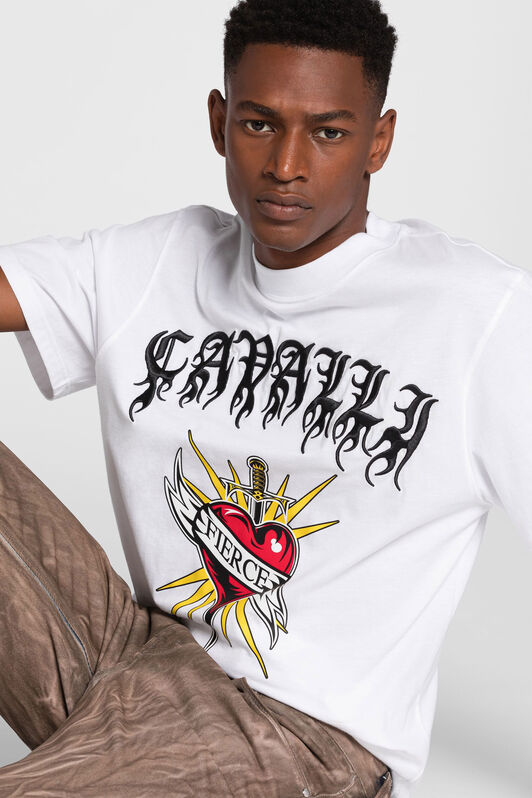 RC Fierce print short-sleeve T-shirt White QRT61M-JD060