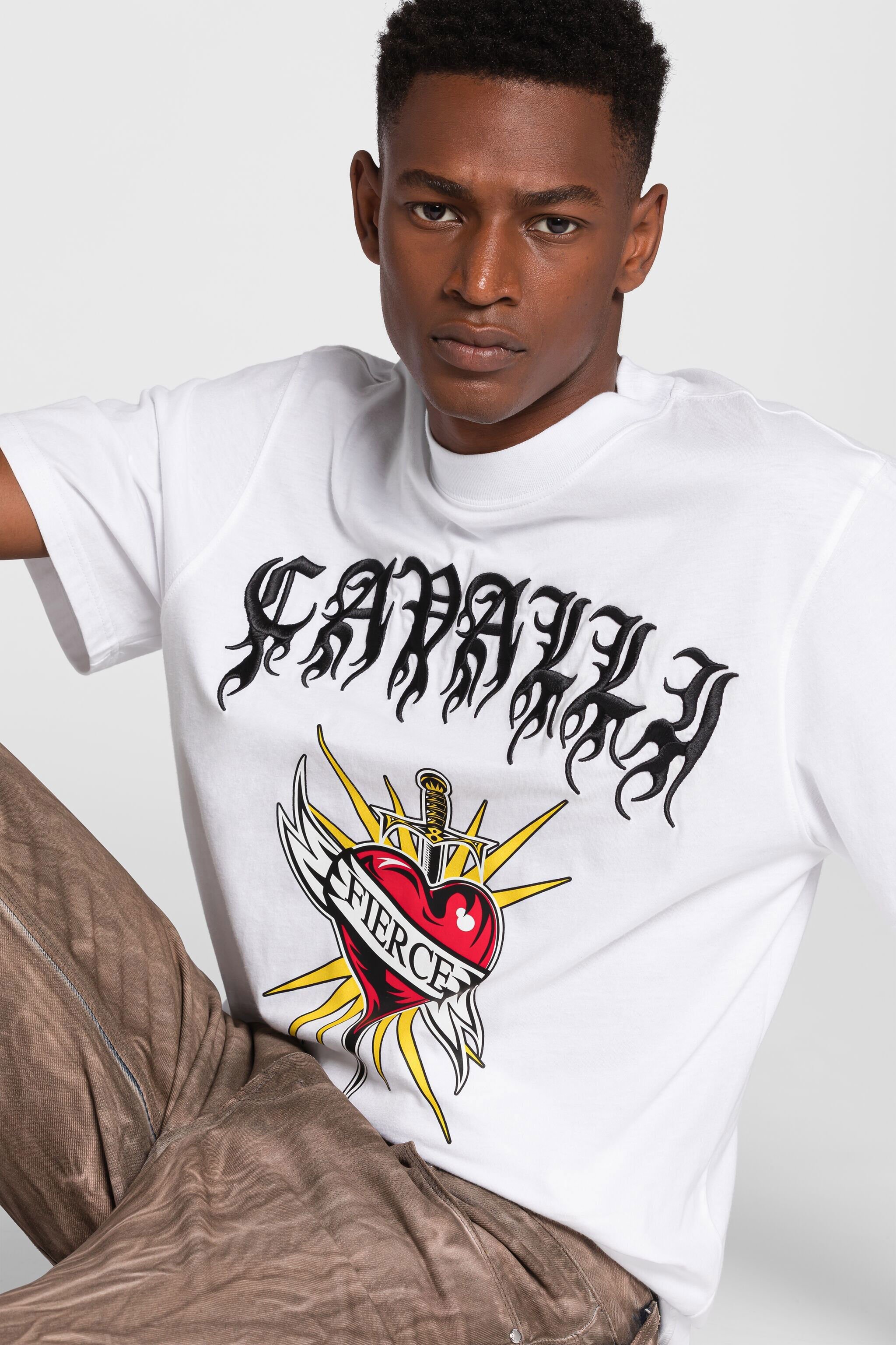 RC Fierce print short-sleeve T-shirt White QRT61M-JD060