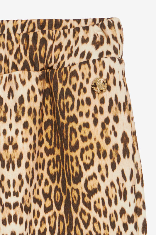 JU Sport Pants With Jaguar Skin Print Light Brown UJT23L-5OO52