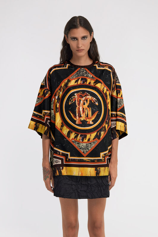 RC Marble Print T-Shirt Orange TWT602-SKN44