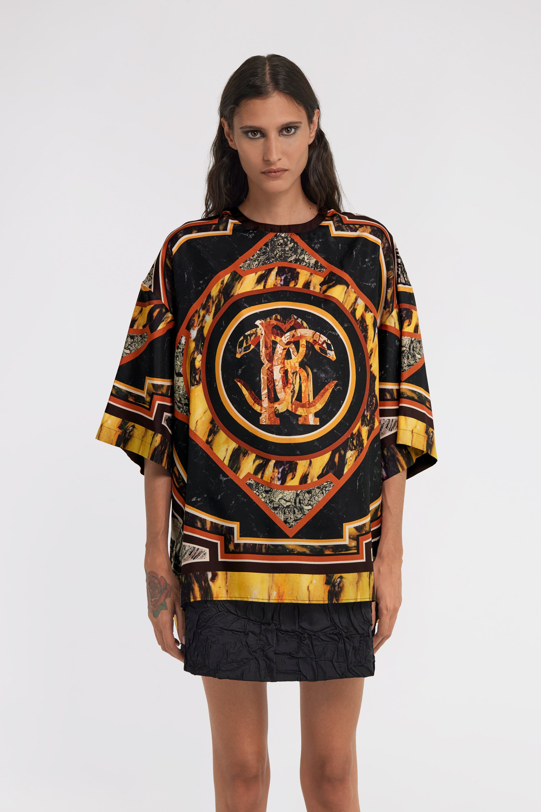 RC Marble Print T-Shirt Orange TWT602-SKN44