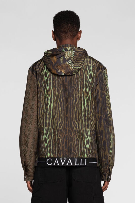 RC Patchwork-Print Coat MILITARY PRT511-9ME65