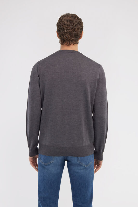 RC Crewneck sweater with RC Dark gray NOM01B-MQ030