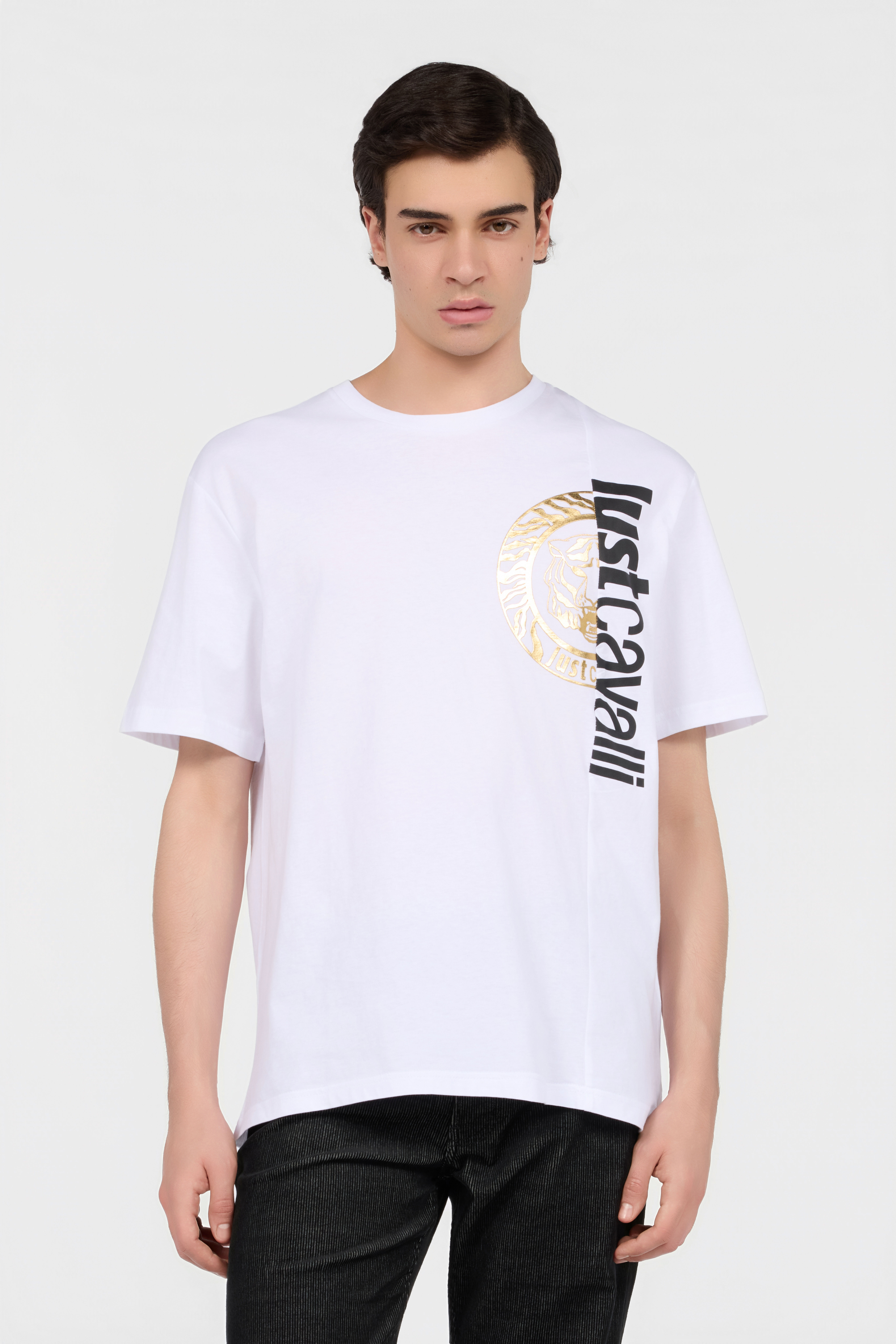 JC White T-Shirt with Logo WHITE Q61255-Q0158