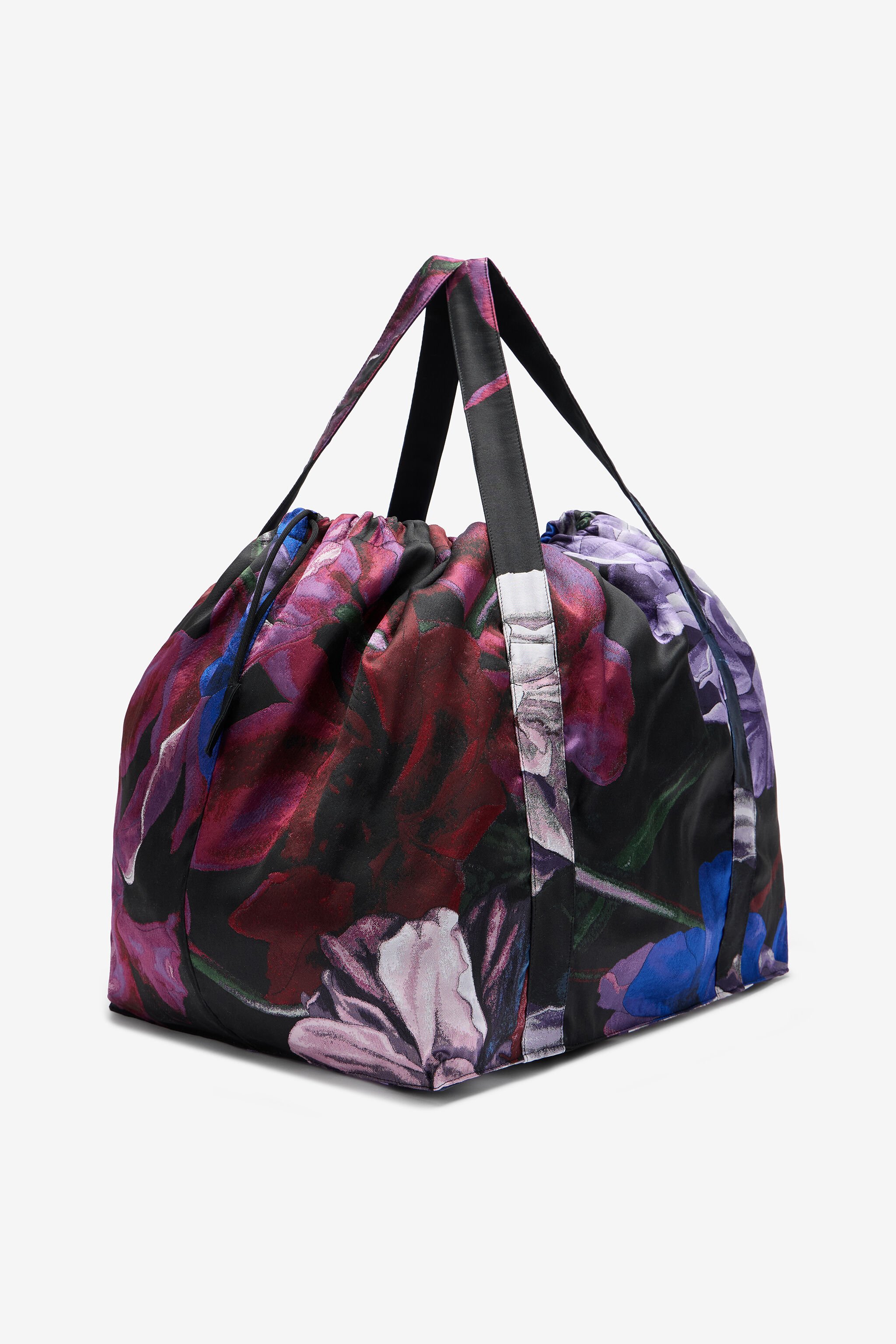 RC Shopper Bag With Floral Pattern LILAC/BLACK POB01A-FY046