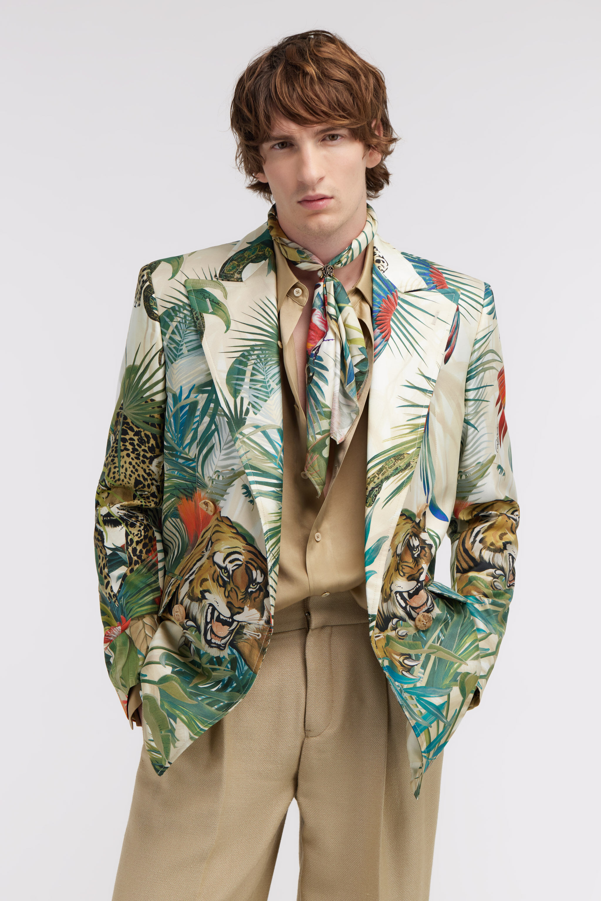 RC Jungle print blazer Green SRT421-4QI88