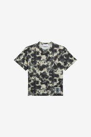 JU Camiseta de Algodón con Estampado Camuflaje CAMOU BLACK WJT60O-JFR15