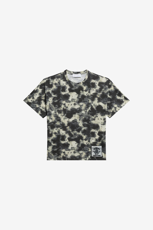 JU Cotton T-shirt With Camouflage Print CAMOU BLACK WJT60O-JFR15