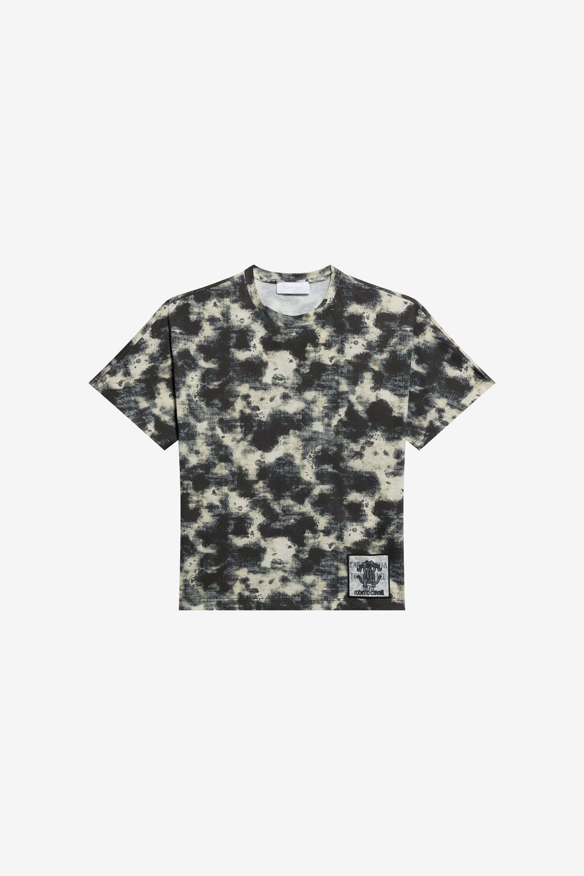 JU Cotton T-shirt With Camouflage Print CAMOU BLACK WJT60O-JFR15