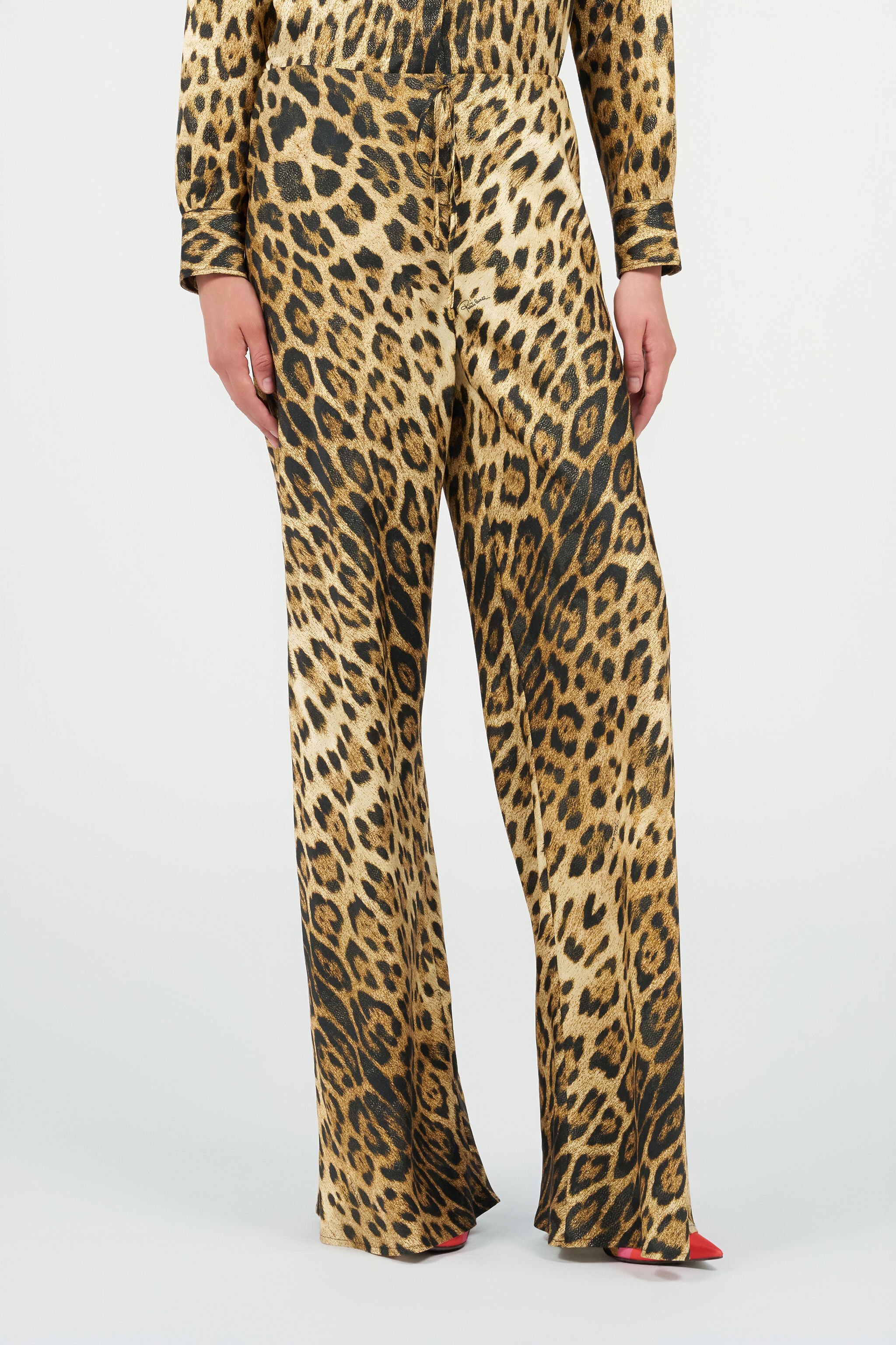 RC Leopard Print Palazzo Pants NATURAL WQT202-9HQ71
