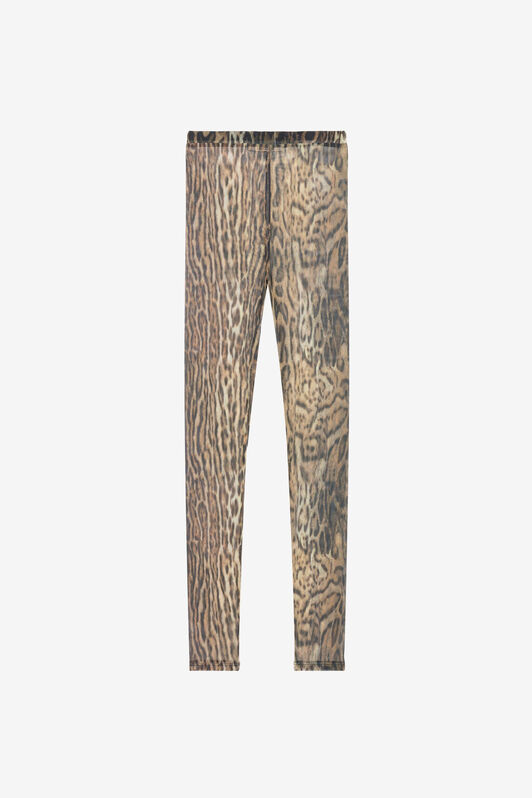 RC Ocelot-Print Sheer Leggings NATURALE/NATURALE PKT25J-RSE37