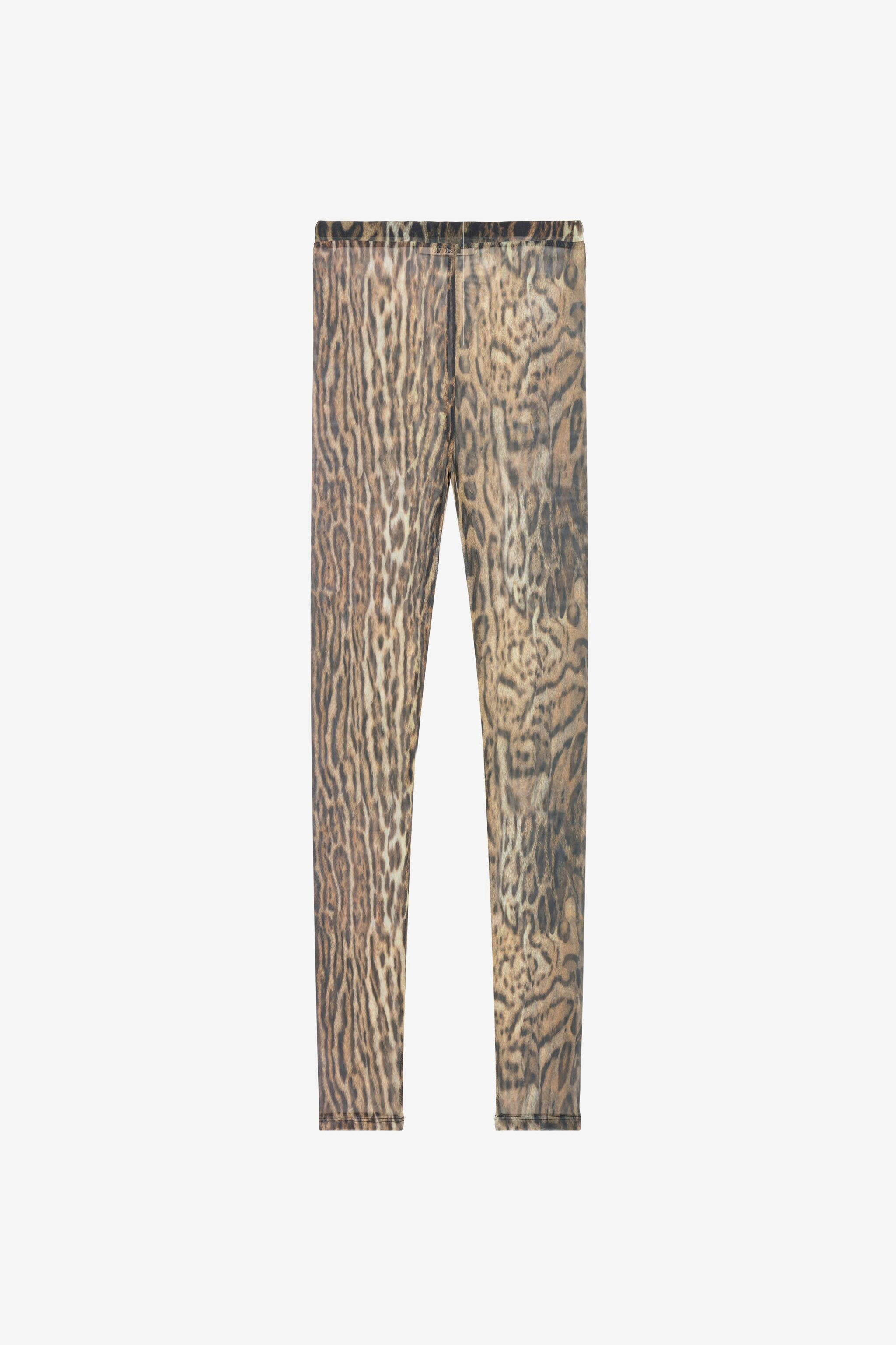 RC Ocelot-Print Sheer Leggings NATURALE/NATURALE PKT25J-RSE37