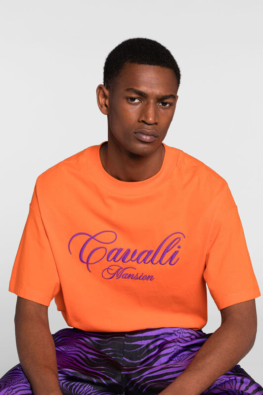 RC Logo-Embroidered Cotton T-Shirt RC Logo-Embroidered Cotton T-Shirt Orange PNT61K-JD060