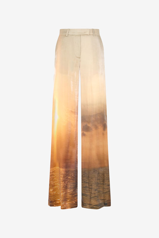 RC Pantalone Palazzo Stampa Sunset Arancione UWT201-OQN97