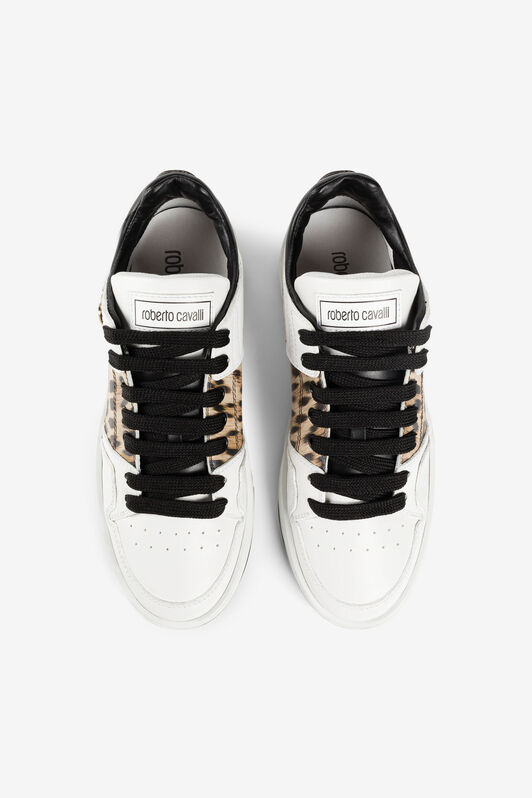 RC Jaguar-Print Mirror Snake Sneakers RC Jaguar-Print Mirror Snake Sneakers BIANCO/NERO/MACULA RKS042-PZA89
