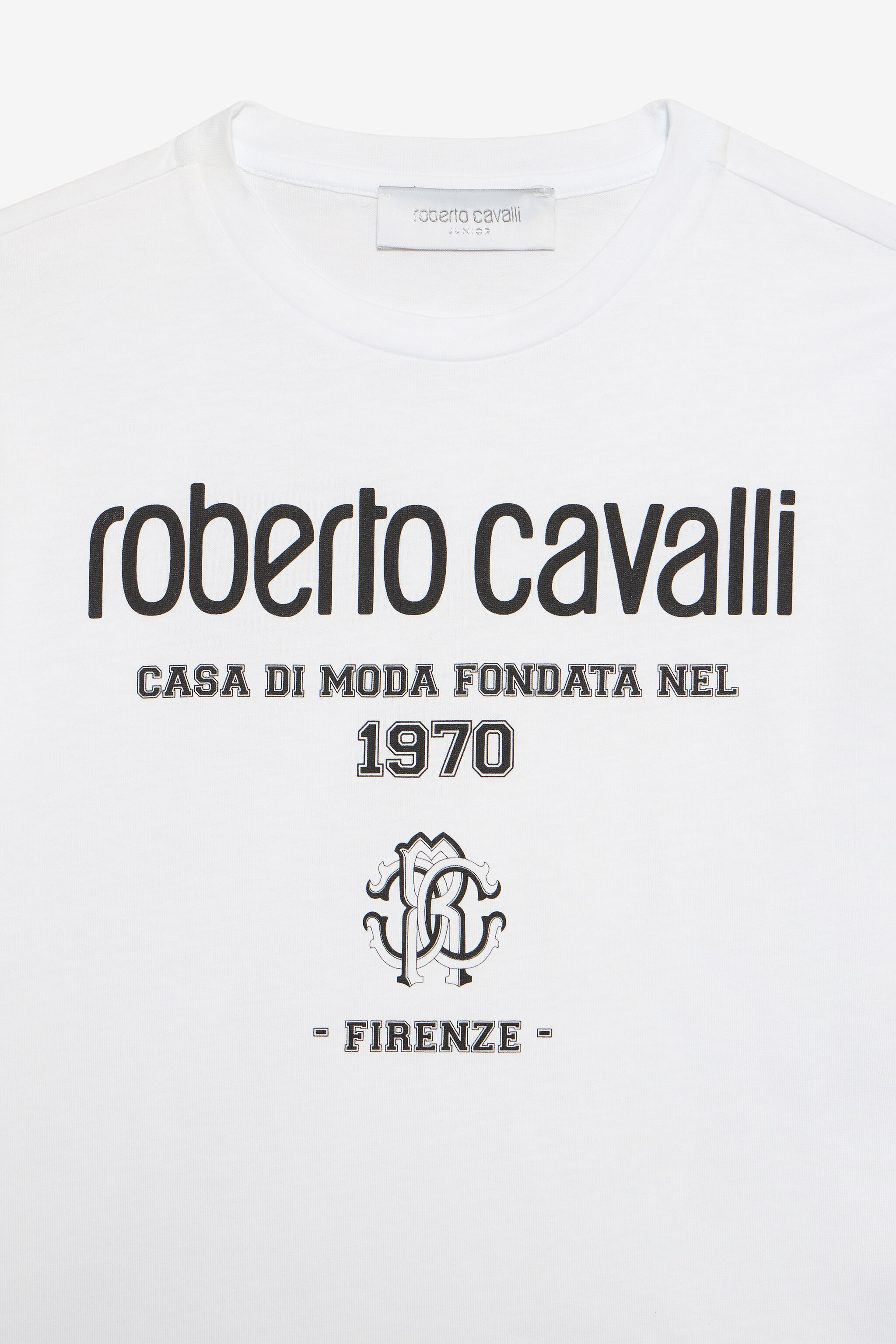 JU T-Shirt Bianco Ottico Con Lettering Logato OPTICAL WHITE VJT60A-JD001