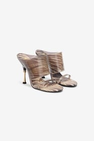 JC Sandale en Barb Print Naturel 751 BEIGE + 709 MARR WFS086-WF324