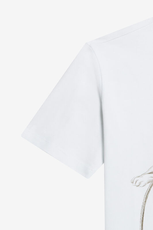 JU T-shirt Blanc en Coton OPTICAL WHITE TJT61C-JD001