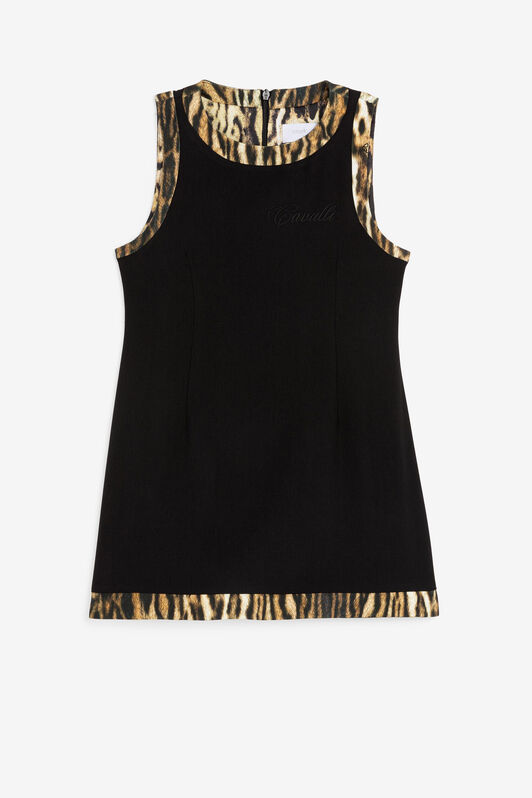 JU Kleid mit Tiger-Print JU Kleid mit Tiger-Print Schwarz PJT106-RJ010