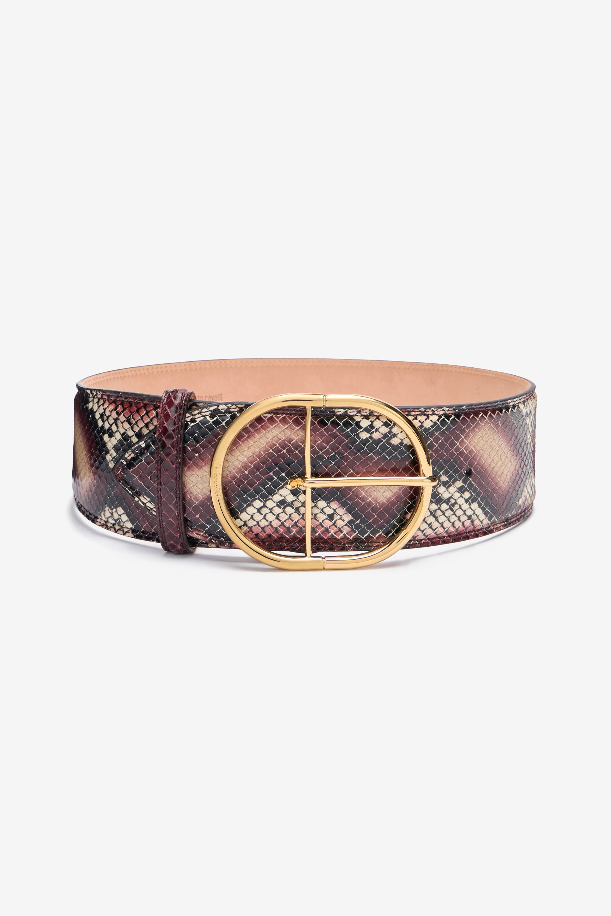 RC Shaped belt in printed leather Purple TWC003-PZ02S