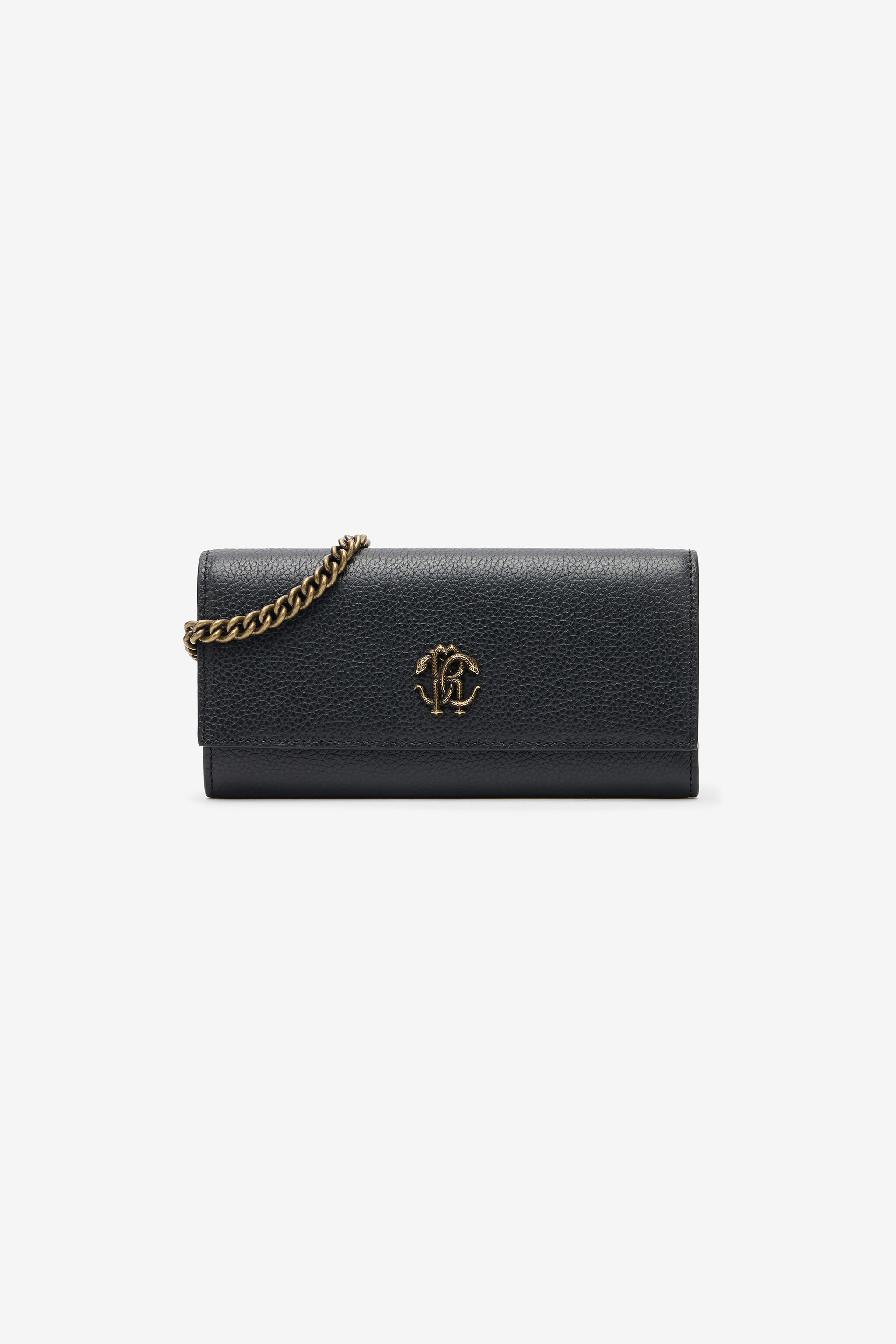 RC Portafoglio Nero con Catena e Monogram RC BLACK QOA00D-PZO37