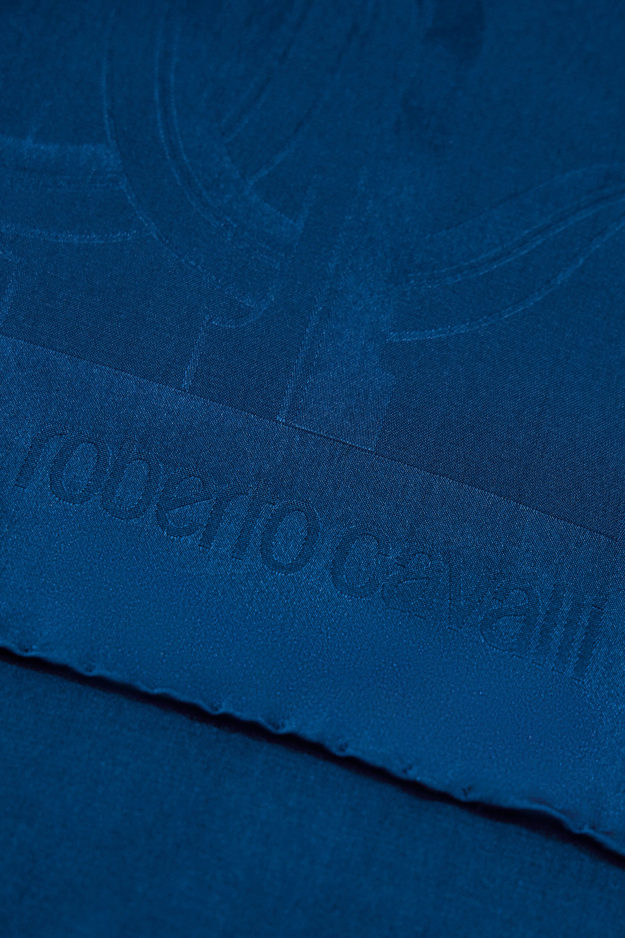 RC Jacquard Scarf with Mirror Snake Monogram and Logo Dark blue TALR47-IR064