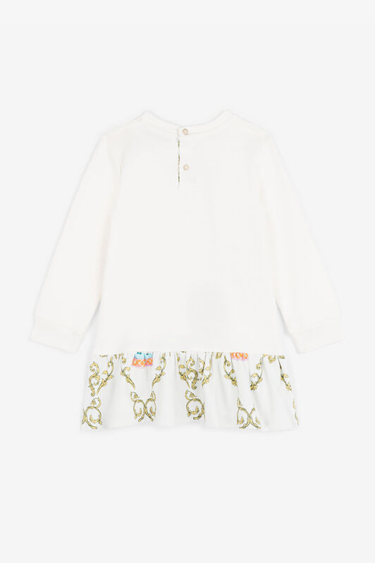 JU RC Monogram and Filigree-Print Dress White RJT127-CF050