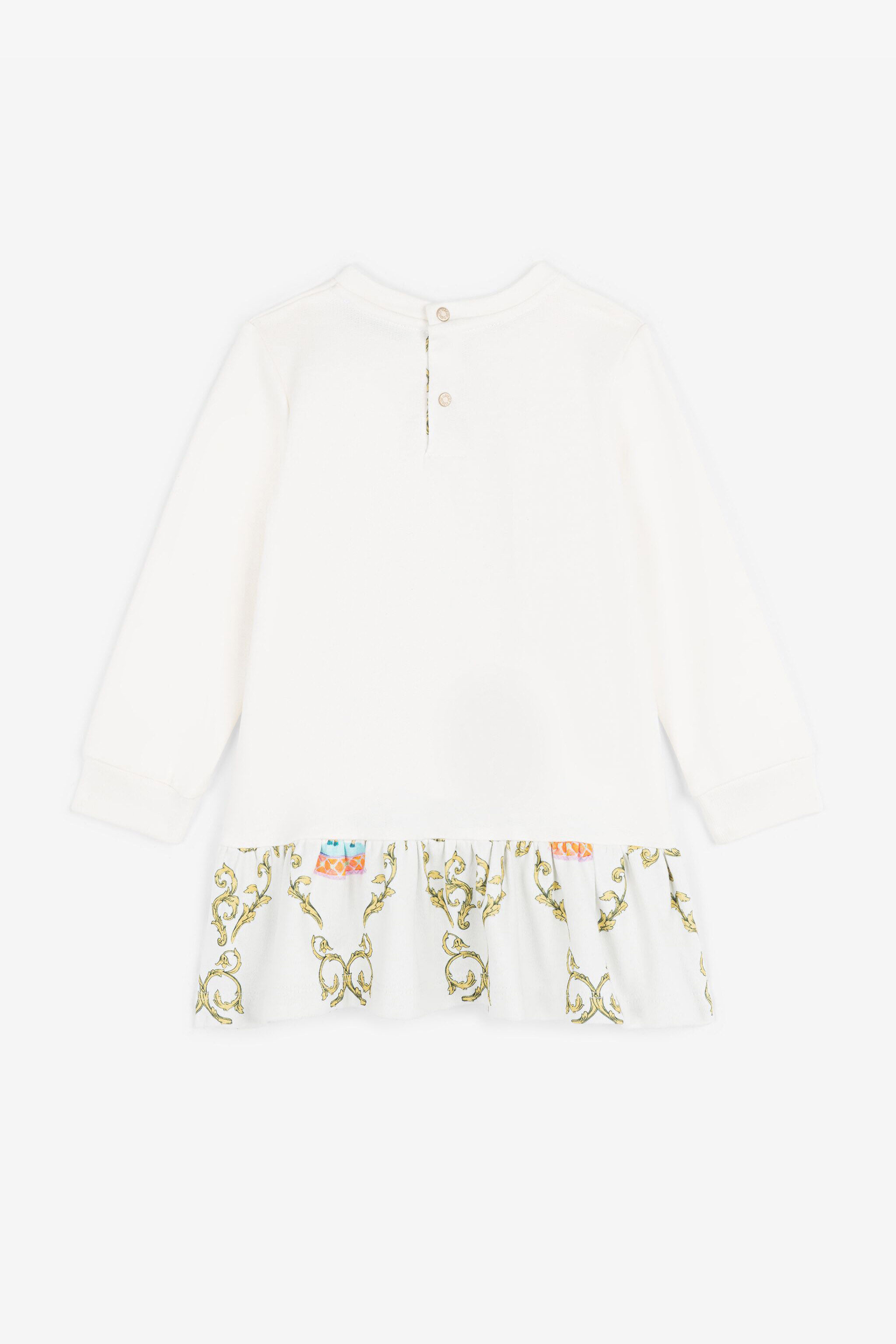 JU RC Monogram and Filigree-Print Dress White RJT127-CF050