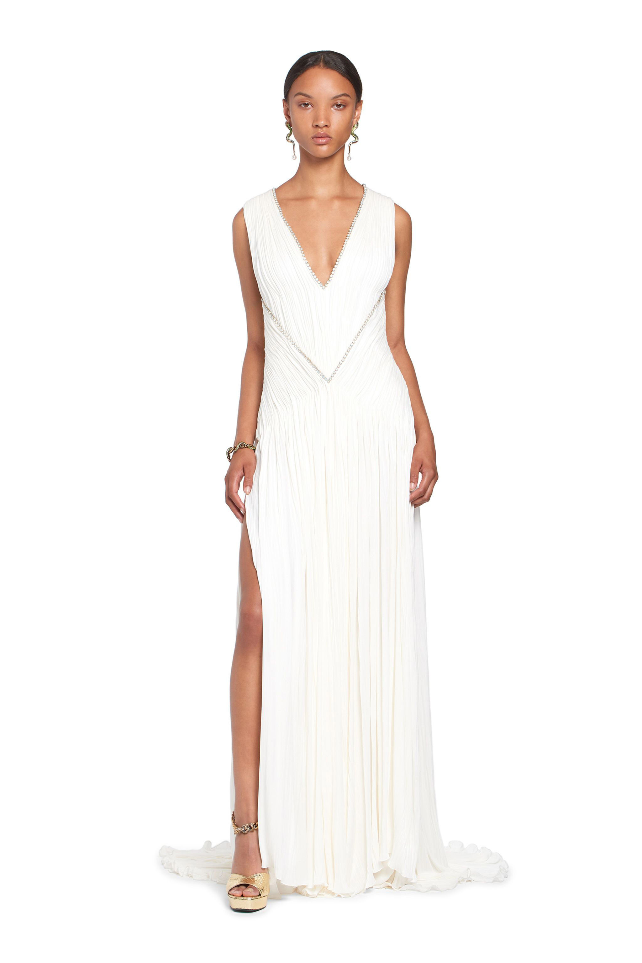RC Lange Robe mit Verzierung WHITE IQR101-JJ035