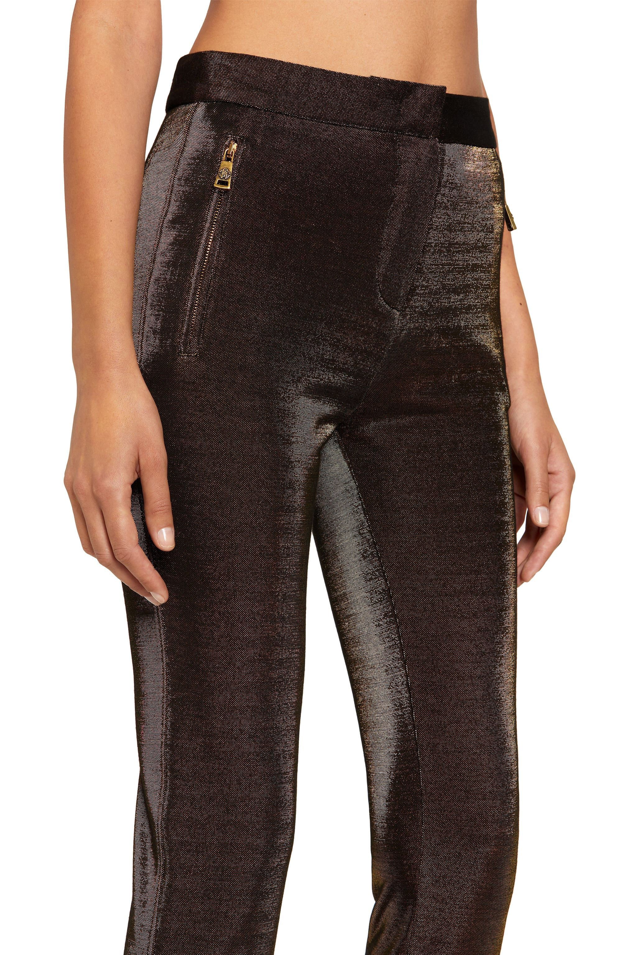 RC Lurex skinny trousers GOLD/BLACK KQT224-JE055