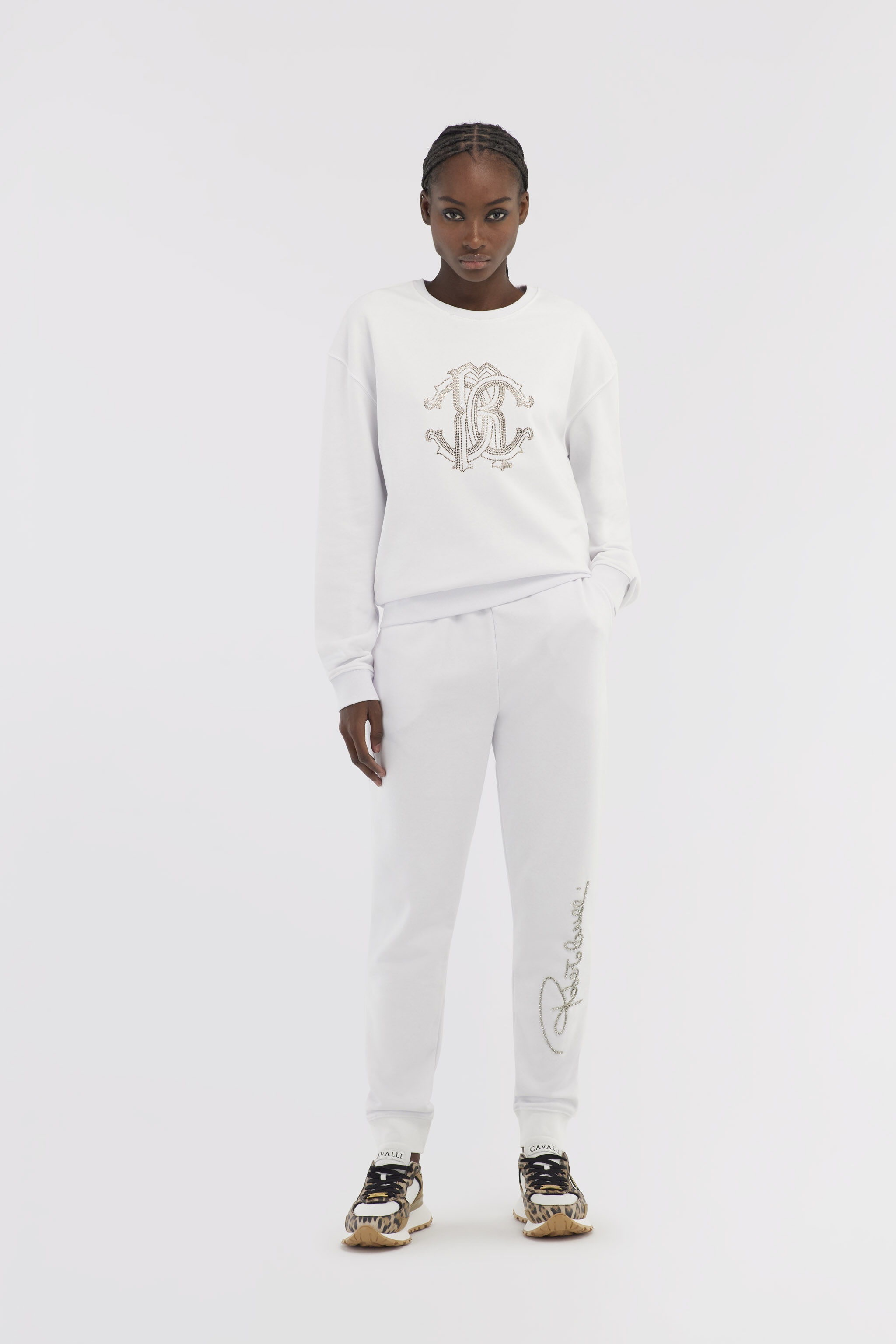 RC Pantaloni sportivi con firma Bianco NOT22B-CF052