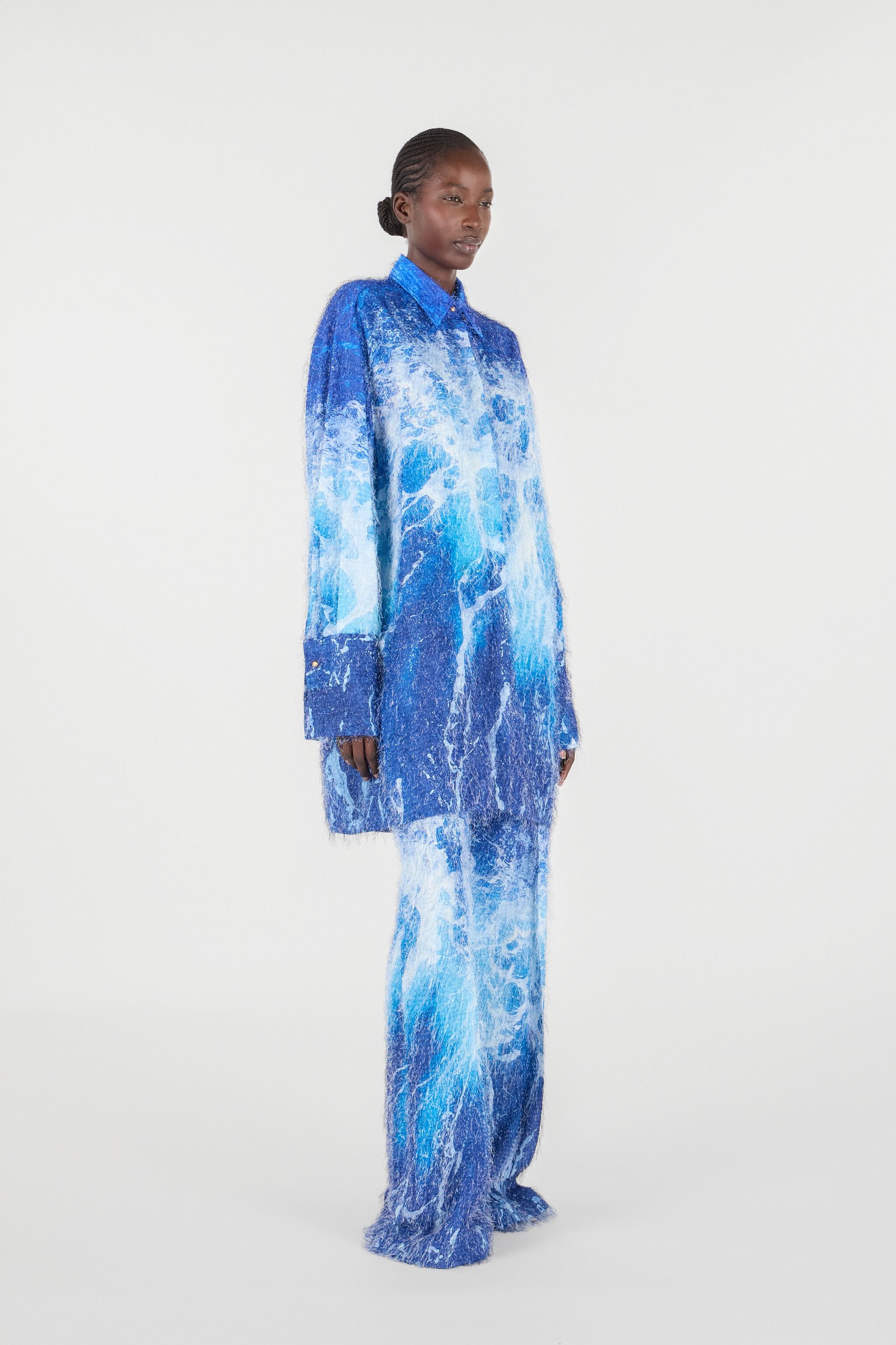 RC Stretto di Messina Print Shirt Blue UWT160-HLN94