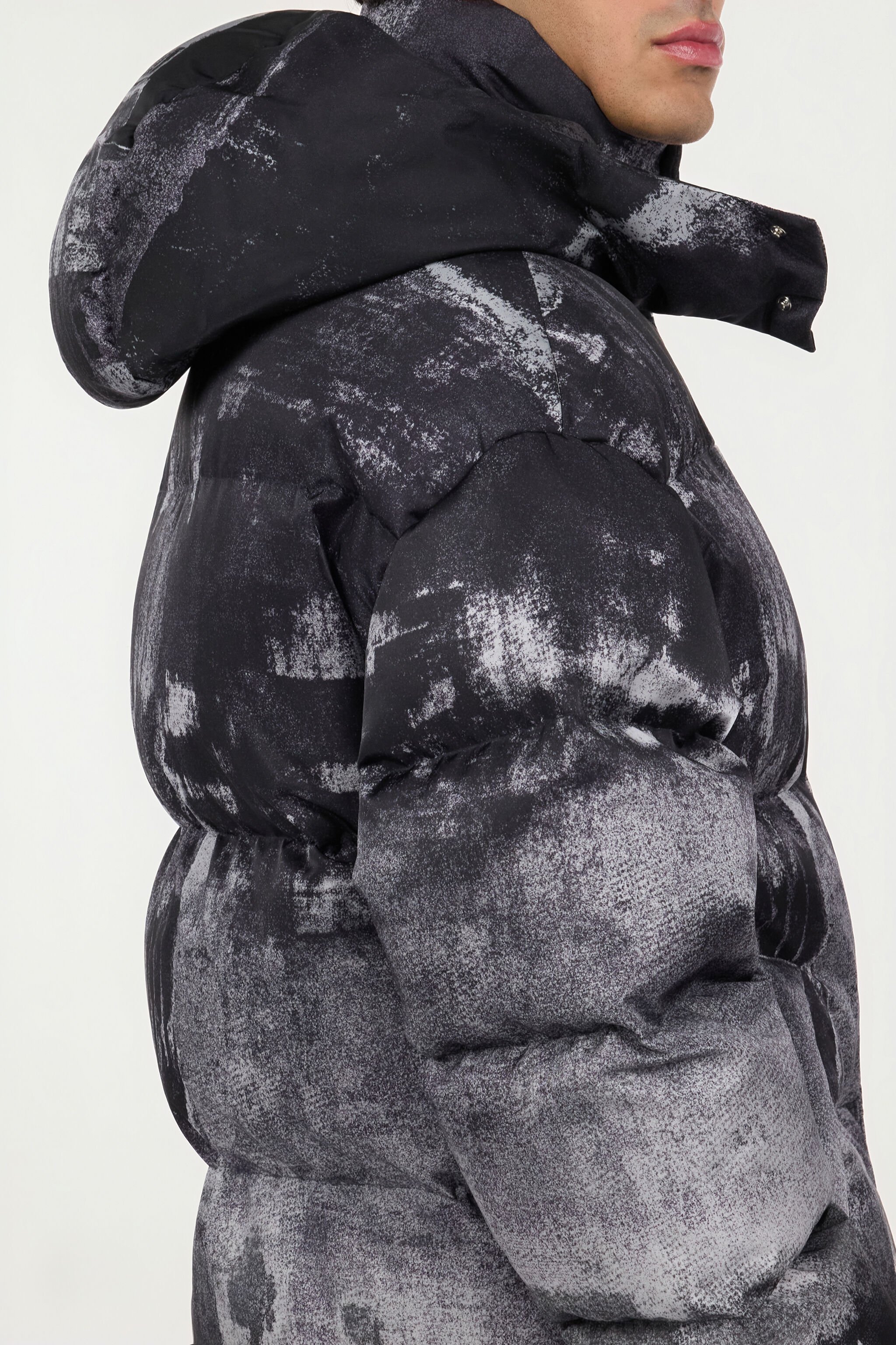 RC Grey Mélange Washed-Effect Down Jacket RC Grey Mélange Washed-Effect Down Jacket GREY MELANGE VNT815-9TP69